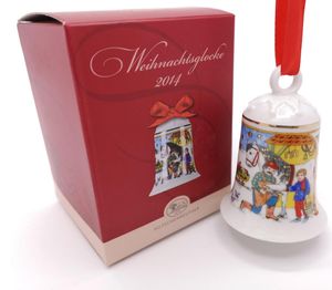 Porzellanglocke Weihnachtsglocke 2014 - Hutschenreuther - in