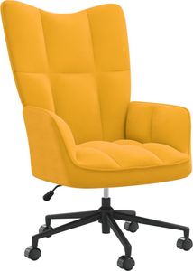 relaxační křeslo vidaXL Mustard Yellow Velvet