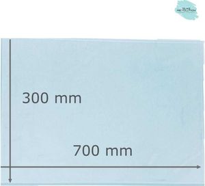 Glasplatte | Glasregal | Glasscheibe - satiniertes Glas - 8 mm Stärke - (228,60 EUR / qm - Mindestbfl. 0,25 qm - Kantenb 5,35 EUR / lfm.) - Viele Maße lieferbar! - 700 mm x 300 mm