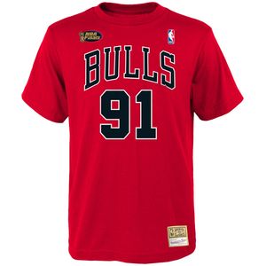 Mitchell & Ness Shirt - Chicago Bulls Dennis Rodman rot - L