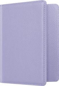 Fintie Reisepass Impfpass Schutzhülle - Premium Kunstleder Reisepasshülle Travel Organizer mit RFID-Blockier für Kreditkarten, Ausweis, Reisedokumente Damen Herren, Pastellviolett