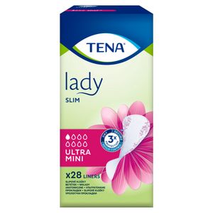 Wkładki anatomiczne, Tena Lady, Slim Ultra Mini, 28 sztuk - Długi termin ważności!