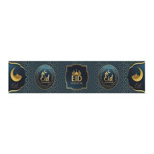 180x35cm EID Mubarak Tischläufer Ramadan Dekoration für Heimtischdecke, Ramadan Kareem islamischer Muslim Partydekoration, Eid Al Adha Geschenke -A