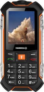 Hammer Power LTE Handy ohne Vertrag,2.4 Zoll Farbdisplay, Robust,Mega Batterie 3100 mAh,(IP68), Stoßfest,Baustellen Tasten, Taschenlampe, Dual SIM, Tastenhandy - Schwarz