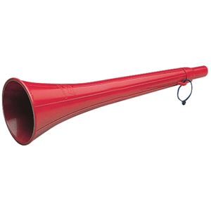 Nebelhorn / Fanfare / Signalhorn, Tröte Ø 80 mm, L. 300 mm, Rot
