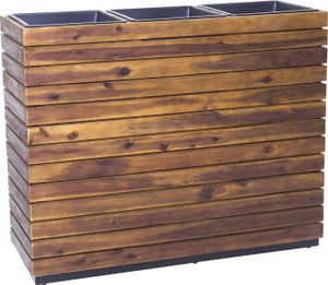 VIVANNO Raumteiler Holz ELEMENTO Kasten, Braun gestreift - 95x33x75 cm