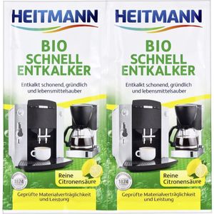Heitmann - Odstraňovač vodního kamene pro kávovary & rychlovarné konvice, 2 x 25 g --> Čistící prášek proti vodnímu kameni pro kávovary a rychlovarné konvice, 2 x 25 g