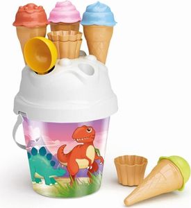 Holografischer Eimer Dinosaurier mit Eiscreme