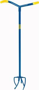 Gardenclaw Záhradný pazúr GC82106 - vidly na kopanie - 14,5 x 14,5 x 95,5 CM - kyprenie pôdy, pletie, prevzdušňovanie pôdy, kultivácia - modrá/žltá