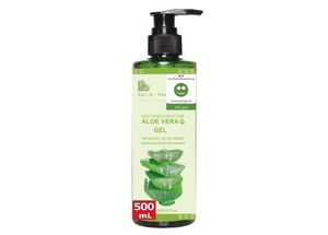 Aloe Vera Gel Vegan 500ml XXL Familienpackung | KOSMETIKANALYSE: SEHR GUT | Feuchtigkeitscreme für Haut, Haare & Körper