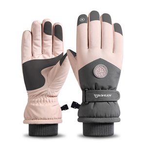 Damen Rosa Ski-handschuhe für Erwachsene Winterhandschuhe Reithandschuhe Wasserdichte und Winddichte Rutschfeste Warme Handschuhe