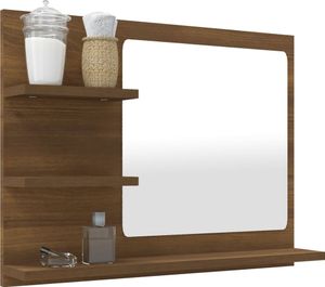 vidaXL Badspiegel Braun Eiche-Optik 60x10,5x45 cm Holzwerkstoff