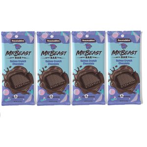 Mr Beast Feastables Bar Quinoa Crunch 4 Stück Original Chocolate Importiert