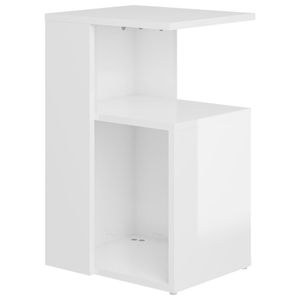vidaXL Boční stolek High Gloss White 36x30x56 cm Dřevěný materiál