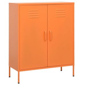 vidaXL Úložná skriňa oranžová 80x35x101,5 cm Oceľ