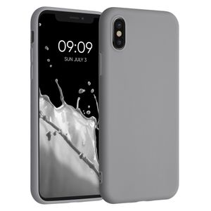 kwmobile Hülle kompatibel mit Apple iPhone X Hülle - weiches TPU Silikon Case - Cover geeignet für kabelloses Laden - Stone Dust