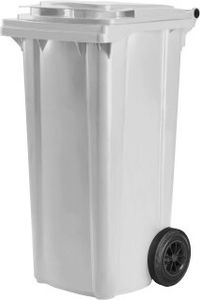 Hardwex Mülltonne 120 l Weiß
