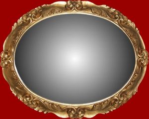 Casa Padrino Barock Wandspiegel aus Italien Gold Oval B 101 cm, H 81 cm - Edel & Prunkvoll