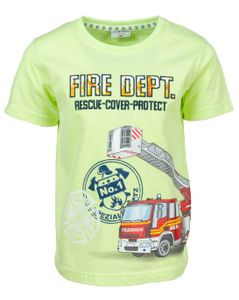 Salt and Pepper® Jungen T-Shirt Feuerwehr, Größe:92/98, Präzise Farbe:Neon Gelb