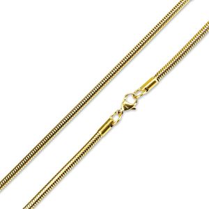 Schlangenkette 0,9mm Edelstahlkette Halskette Gold 60 cm