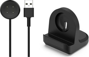 Für Fitbit Ace LTE Silikon USB Smart Watch Ladekabel 1m + Ladestation