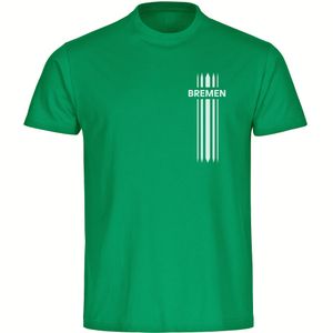 Kinder T-Shirt Bremen - Streifen - Größe: 152 - Farbe: grün