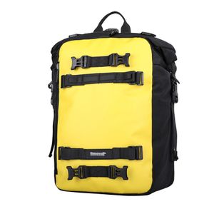 Motorradtasche, multifunktionales, wasserdichtes Zubehör, Motocross-Rücksitztasche für Reisen-Gelb,Größe:L