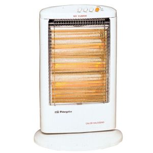 Orbegozo BP 0303 A, Elektrischer Halogen-Raumheizer, Indoor, Weiß, Tasten, 1200 W, 400 W