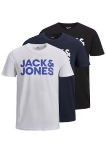 Jack&Jones T-Shirt 3er Pack 3 Pack T-Shirt Rundhals JJECORP LOGO O-NECK