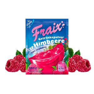 FRAIX Getränkepulver Himbeere, 25er Pack (25 x 100g) Vorteilspack, Fruitt Instant Pulver mit Raspberry Geschmack
