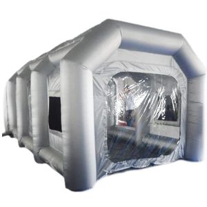 Nafukovací stříkací kabina Malířský stan Vzduchový filtr s oknem 4 * 2,5 * 2,2 m (šedá)