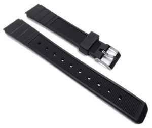 Minott Ersatzband Uhrenarmband Sportband PVC Band schwarz 22017S, Anstoß:20 mm