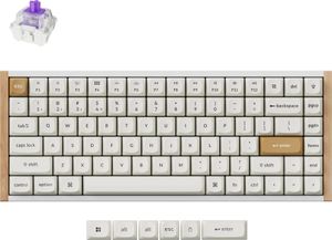 Keychron K2 HE Special Edition Kabellose Magnetische Tastatur, Bluetooth, 2.4GHz, RGB LED, Hot-swap, QWERTY US Layout, Gateron Magnetic Switch, Weiß