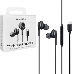 Słuchawki Douszne Przewodowe Samsung Eo-Ic100 Zestaw Słuchawkowy Typ-C Czarne Box