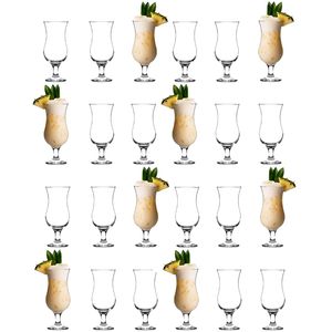 24x Pina Colada Gläser Hurrikanstil Poco Grande Cocktail Party Trinkglaswaren - 390ml - von lav
