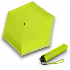Knirps KNIRPS ROOKIE LIME REFLECTIVE - lehký skládací deštník