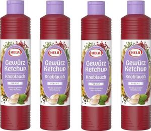 Hela Knoblauch Gewürz Ketchup 800 ml, 4er Pack (4 x 800 ml)