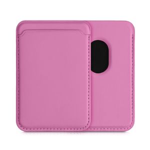 kwmobile Kartenhalter kompatibel mit Apple iPhone 15 / 14 / 13 / 12 Serie - Kartenfach Halter magnetisch - Handy Kartenetui kompatibel mit MagSafe - Pink