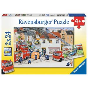 Bei der Feuerwehr. Puzzle 2 X 24 Teile