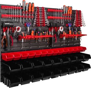 Werkzeugwand 115 x 78 cm mit 32 stck Boxen
