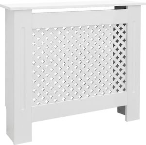 ECD Germany Heizkörperverkleidung mit Wabenmuster 78x19x82 cm, Weiß, aus MDF lackiert für Schlafzimmer Wohnzimmer ECD Germany Heizkörperverkleidung mit Wabenmuster 78x19x82 cm, Weiß, aus MDF lackiert für Schlafzimmer Wohnzimmer