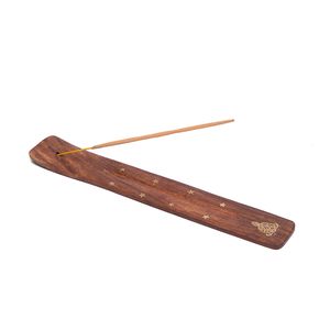 Räucherstäbchen-Halter, Schiffchen aus Holz Buddha