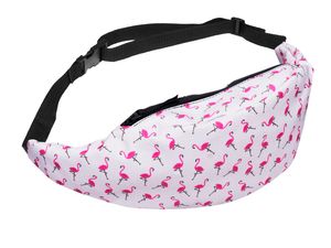Modische Gürteltasche Sporttasche Bauchtasche mit Reissverschluss Hüfttasche Rosa Flamingos