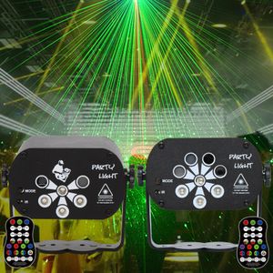 120 Muster Laser Bühnenbeleuchtung Bühnenlicht LED RGB USB Laserlicht Gobo Disco Party Projektor