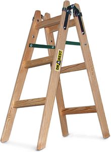 Leiter Doppelstufenleiter Stehleiter Holzleiter Malerleiter mit 4 5 6 Sprossen 2x3 150 kg Leiter Doppelstufenleiter Stehleiter Holzleiter Malerleiter mit 4 5 6 Sprossen