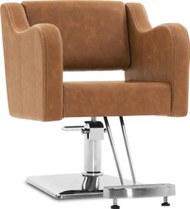 Barberpub Hydraulischer Friseurstuhl, Friseursessel Bedienungsstuhl  Höhenverstellbar, barber chair Drehstuhl Schönheitssalon-stuhl Friseureinrichtung, Kunstleder, 3802 Hellbraun