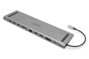 DIGITUS USB-C Docking Station 11-Ports silber