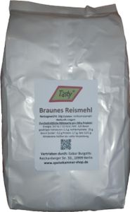 Tasty Braunes Reismehl 1 kg glutenfrei Vollkornreismehl