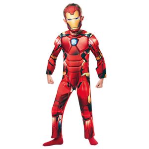 Iron Man - "Deluxe" kostým - detský BN5023 (S) (červená/žltá/čierna)