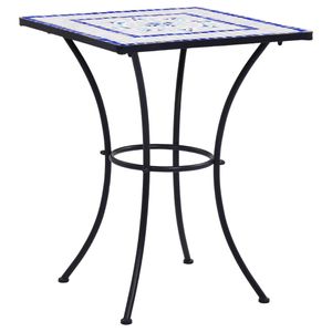 vidaXL Mosaik-Bistrotisch Blau und Weiß 60 cm Keramik vidaXL Mosaik-Bistrotisch Blau und Weiß 60 cm Keramik